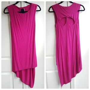 High -low shift dress - Pink - Size S